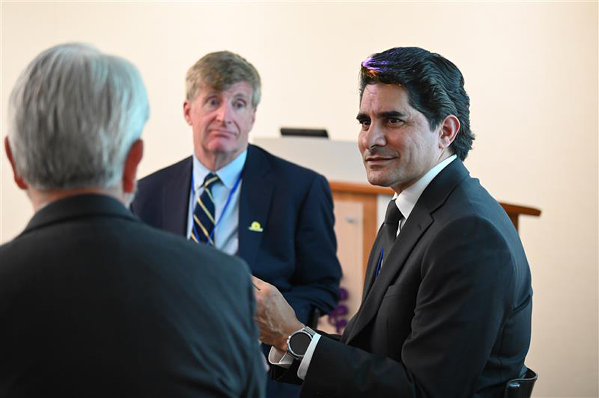 Bobby Mukkamala, MD, at a launch event for Mental Health Parity Index tool