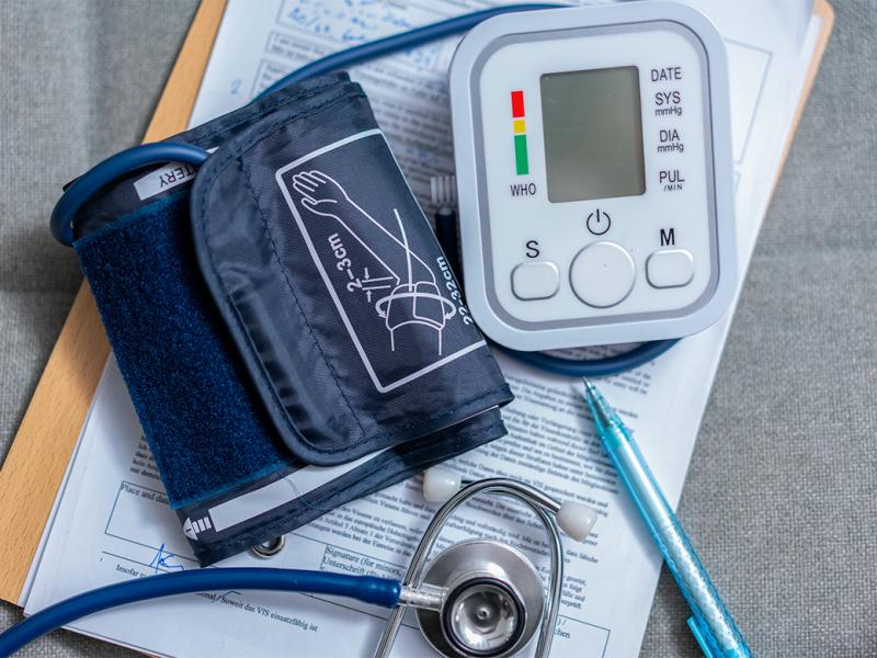 Blood pressure monitor, stethoscope