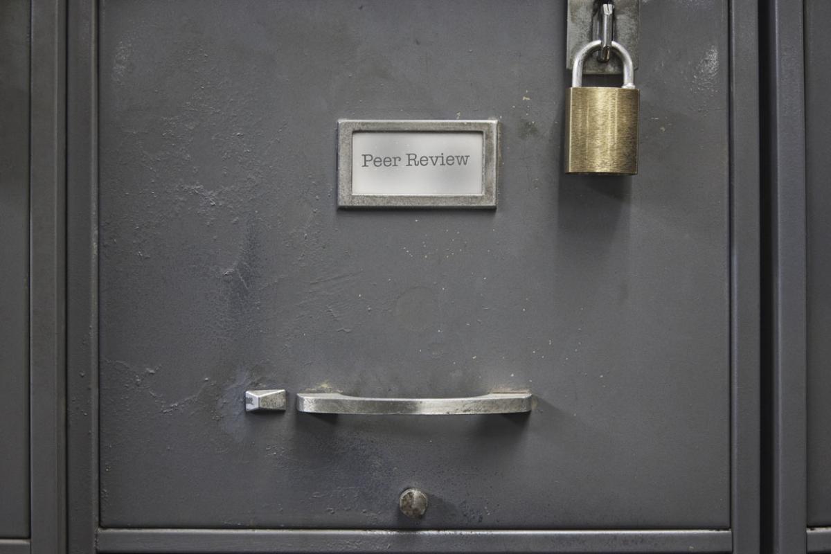 Locked file cabinet