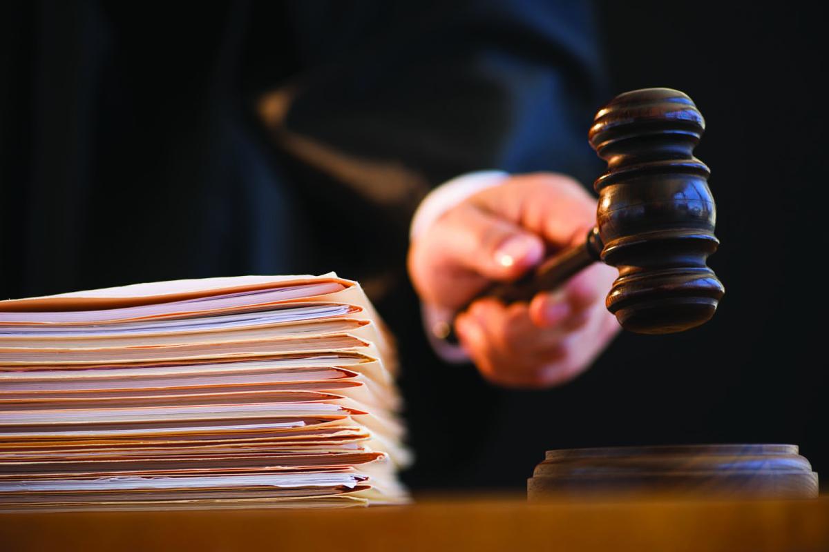 Judge holding a gavel