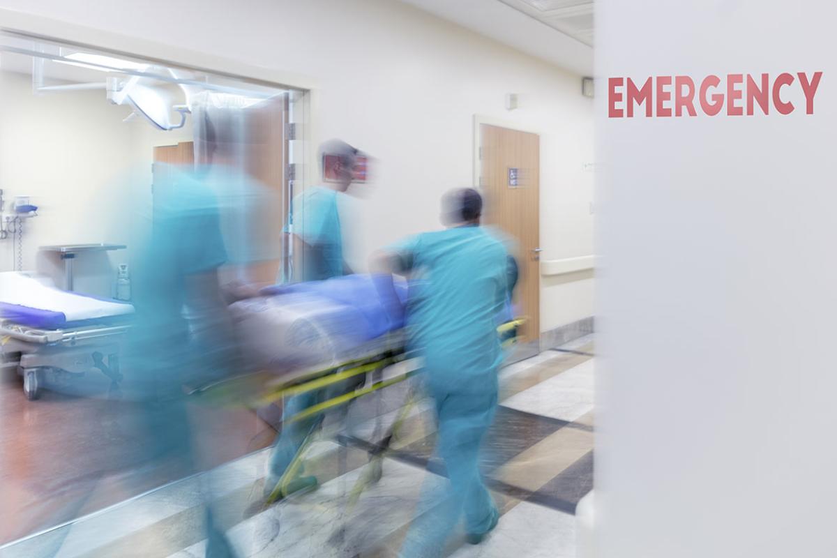 Emergency room interior
