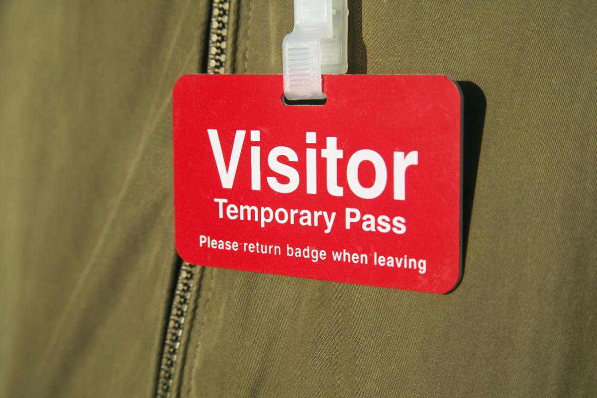 Visitor identification card