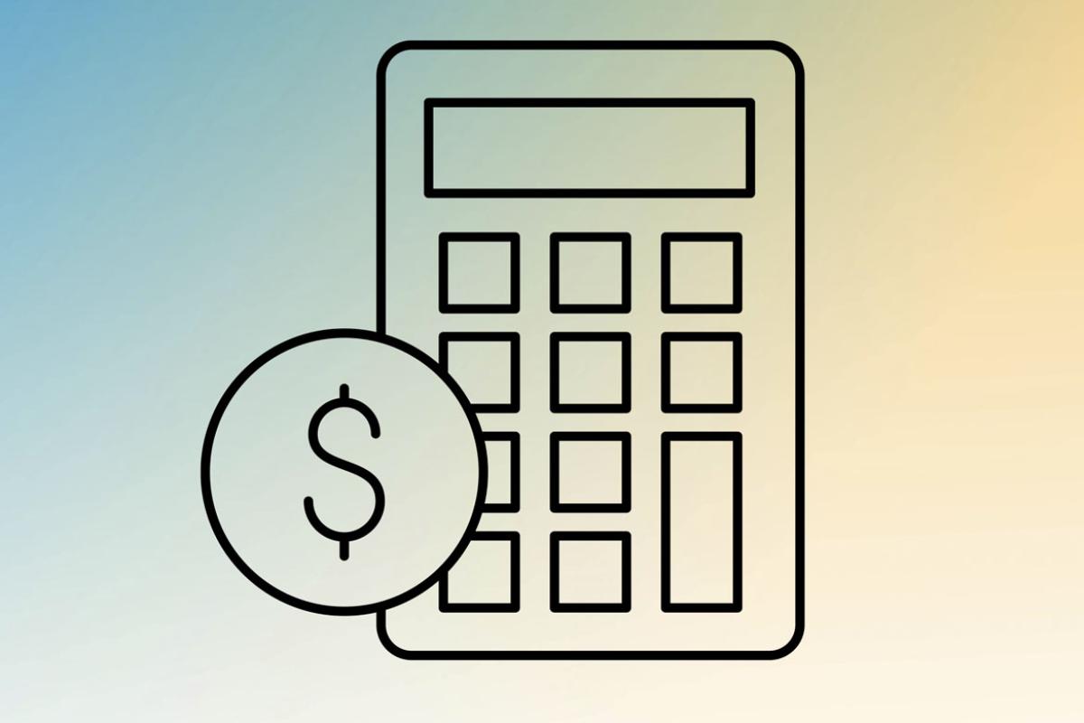 Calculator and dollar sign