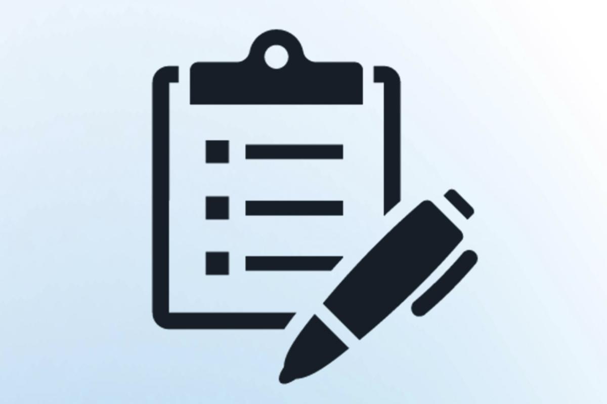 Pen and checklist