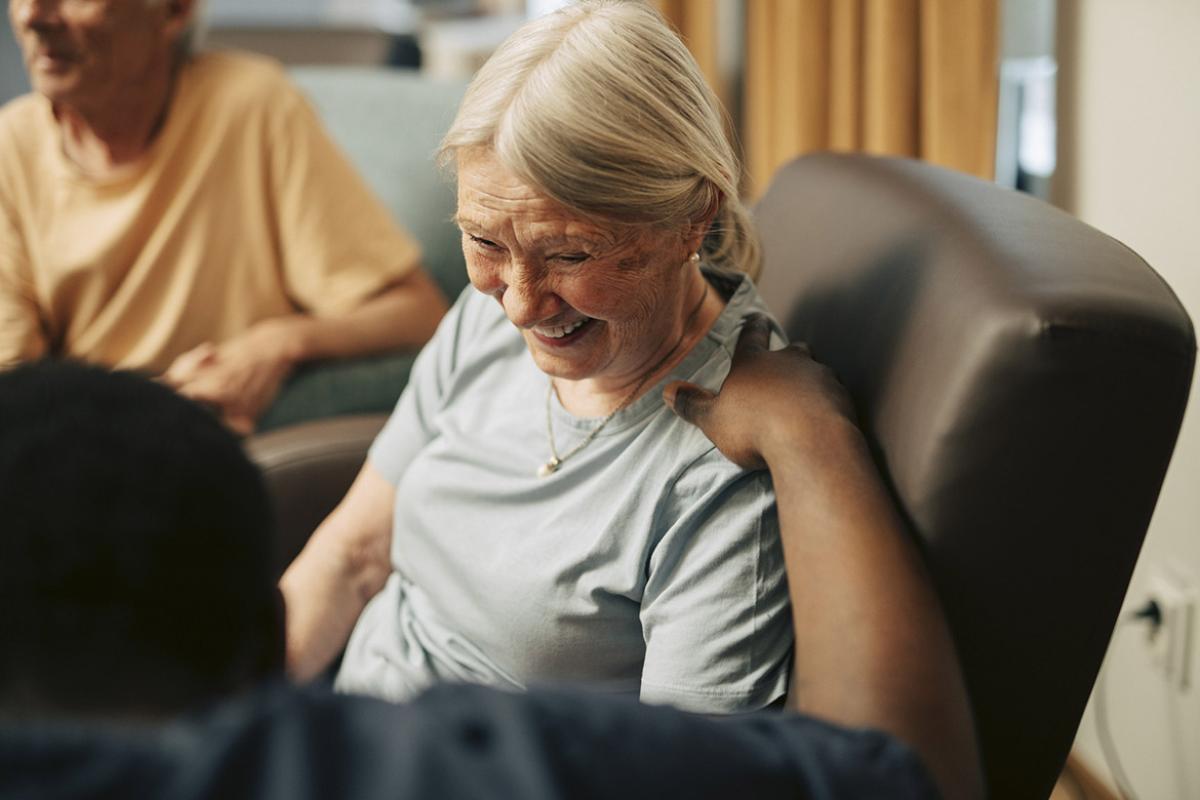 Smiling older adult