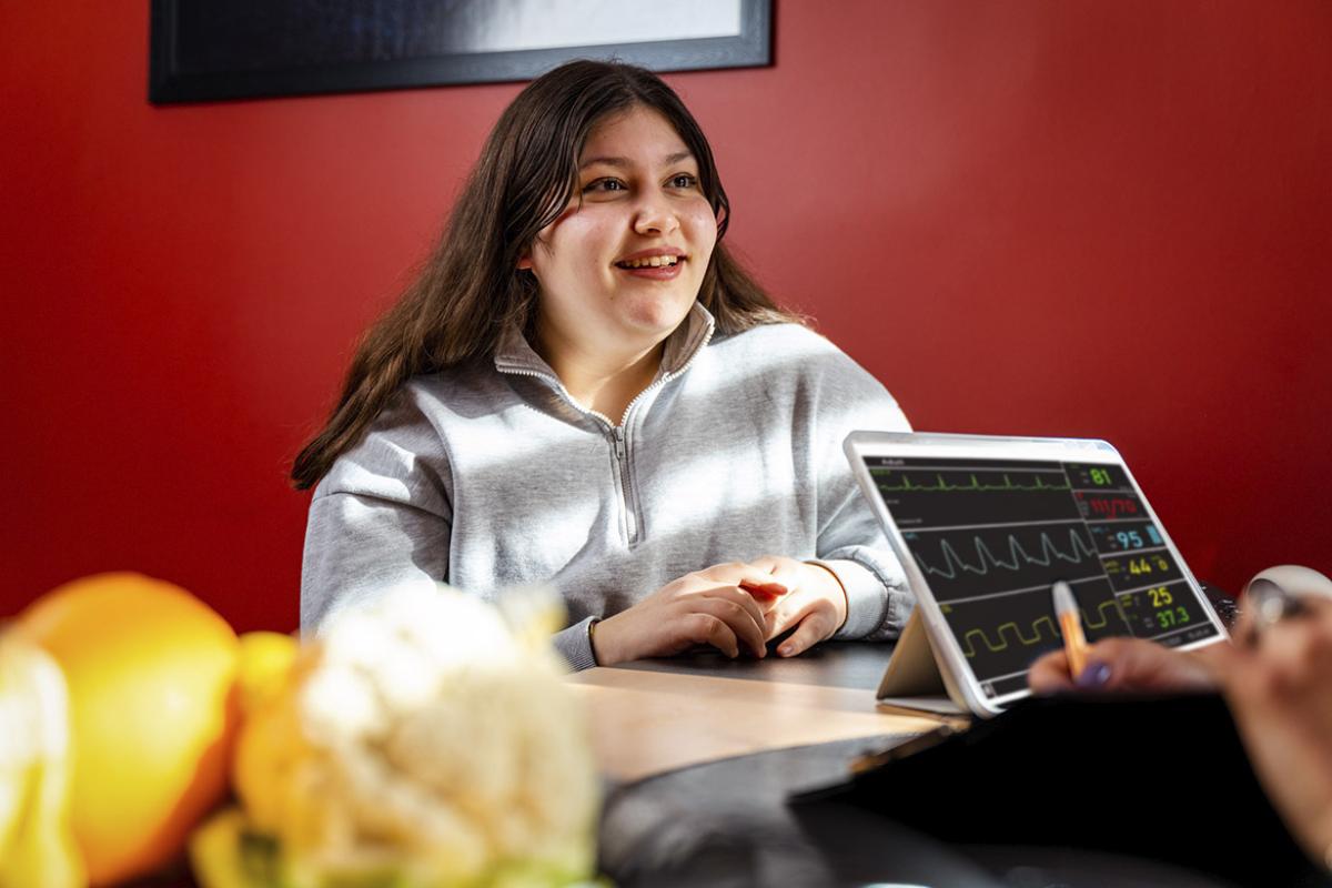 Teenage patient in an appointment