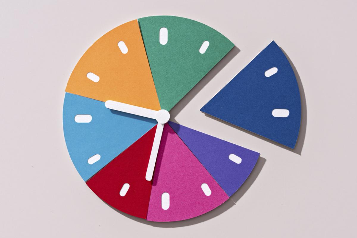 Clock pie chart