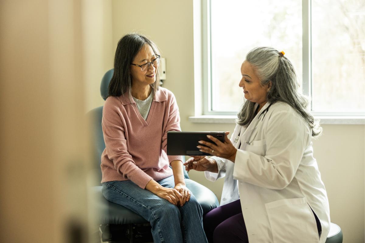 Patient and physician during an appointment