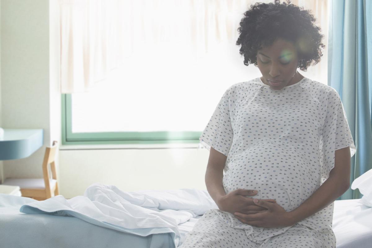 Pregnant patient in an appointment