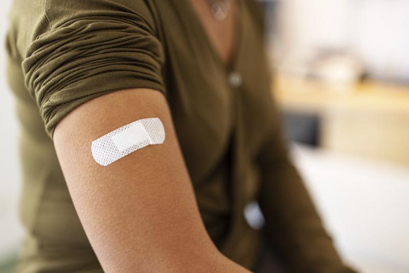 Upper arm with bandage